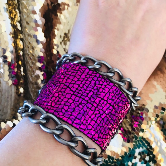 Jewelry - Holographic pink wrap bracelet